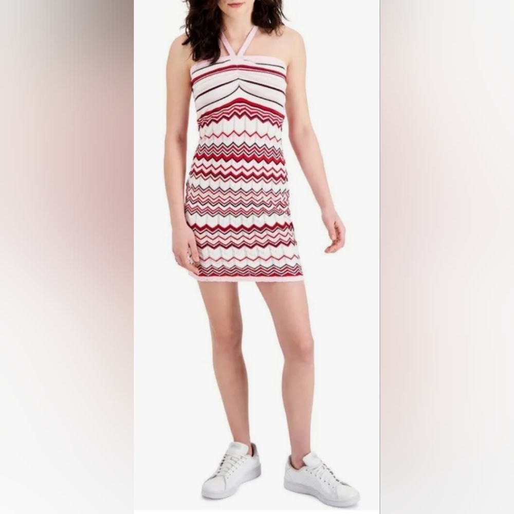 Crave Fame Halter Zig Zag XL Dress NWT